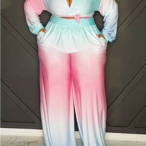 Pink and Blue Ombre Lounge Set